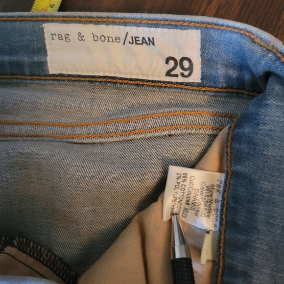 Rag & Bone Size 29 Skinny Jeans Sonoma Capri Light Wash Swamis GREAT CONDITION - Picture 9 of 10